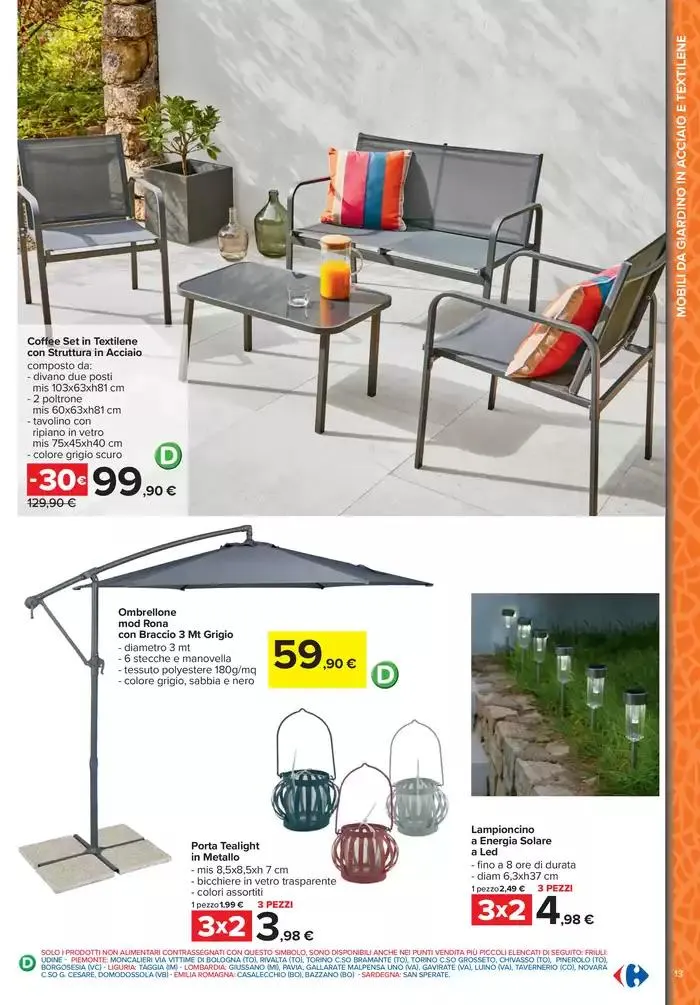 Stile e comfort all'aperto da 1 aprile a 30 aprile di 2025 - Pagina del volantino 13
