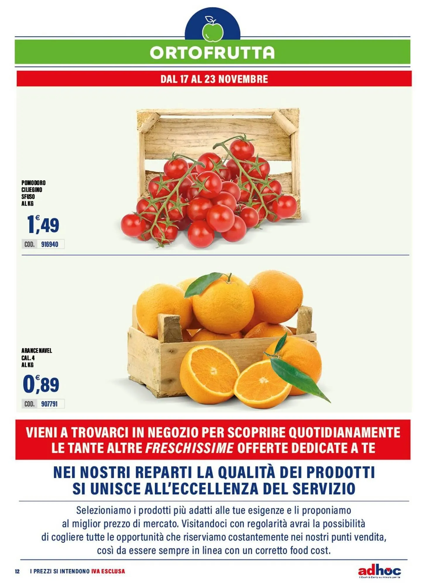 Volantino Adhoc da 17 novembre a 30 novembre di 2025 - Pagina del volantino 12