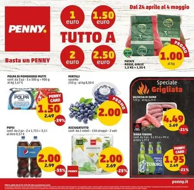 Tutto a 1€ 1.5€ 2€ 3€ da 24 aprile a 4 maggio di 2025 - Pagina del volantino 1