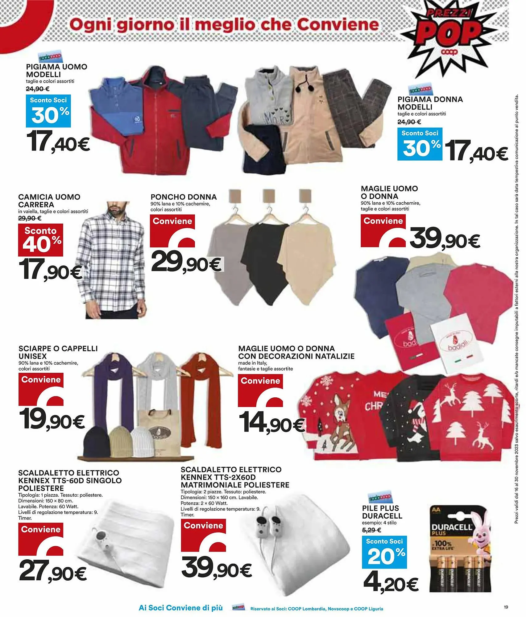 Volantino Coop da 16 novembre a 30 novembre di 2023 - Pagina del volantino 19