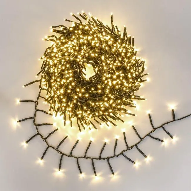 Catena luminosa per albero di Natale 1000 luci LED bianche calde programmabile