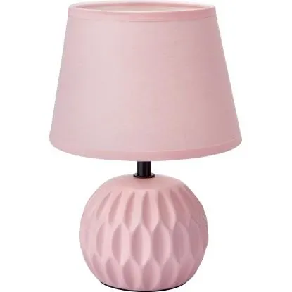 Lampada da tavolo in ceramica rosa