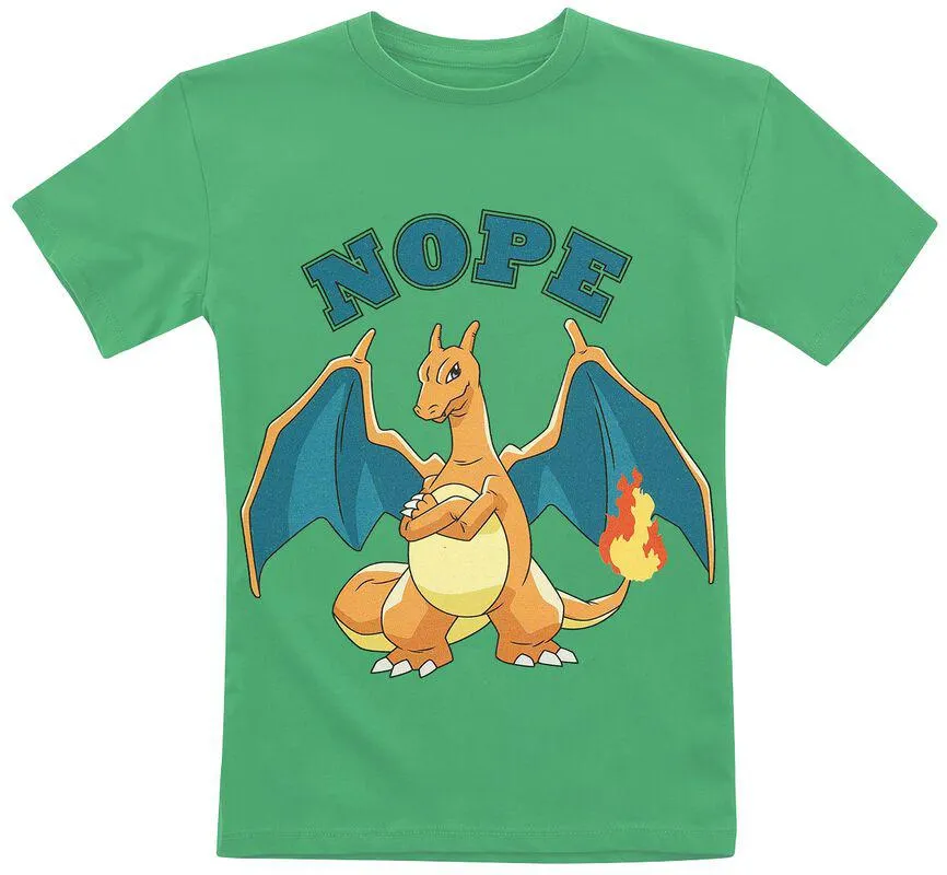 Kids - Charizard - Nope | T-Shirt | verde | Pokémon