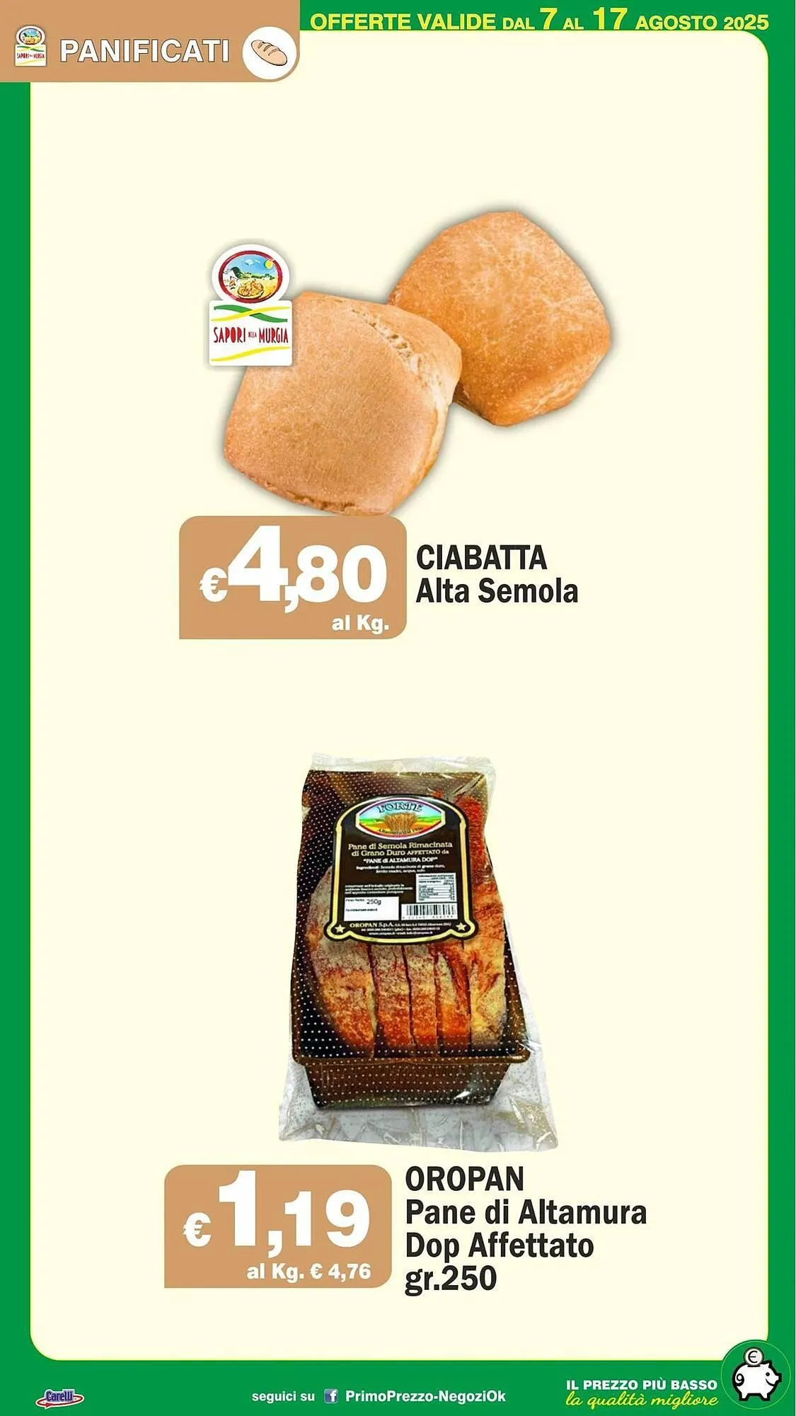 Volantino Primo Prezzo da 7 agosto a 17 agosto di 2025 - Pagina del volantino 40