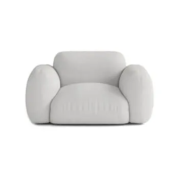 Ben - Poltrona Grigio Chiara in Tessuto