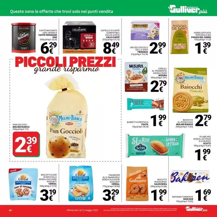 Piccoli prezzi da 2 maggio a 12 maggio di 2025 - Pagina del volantino 28