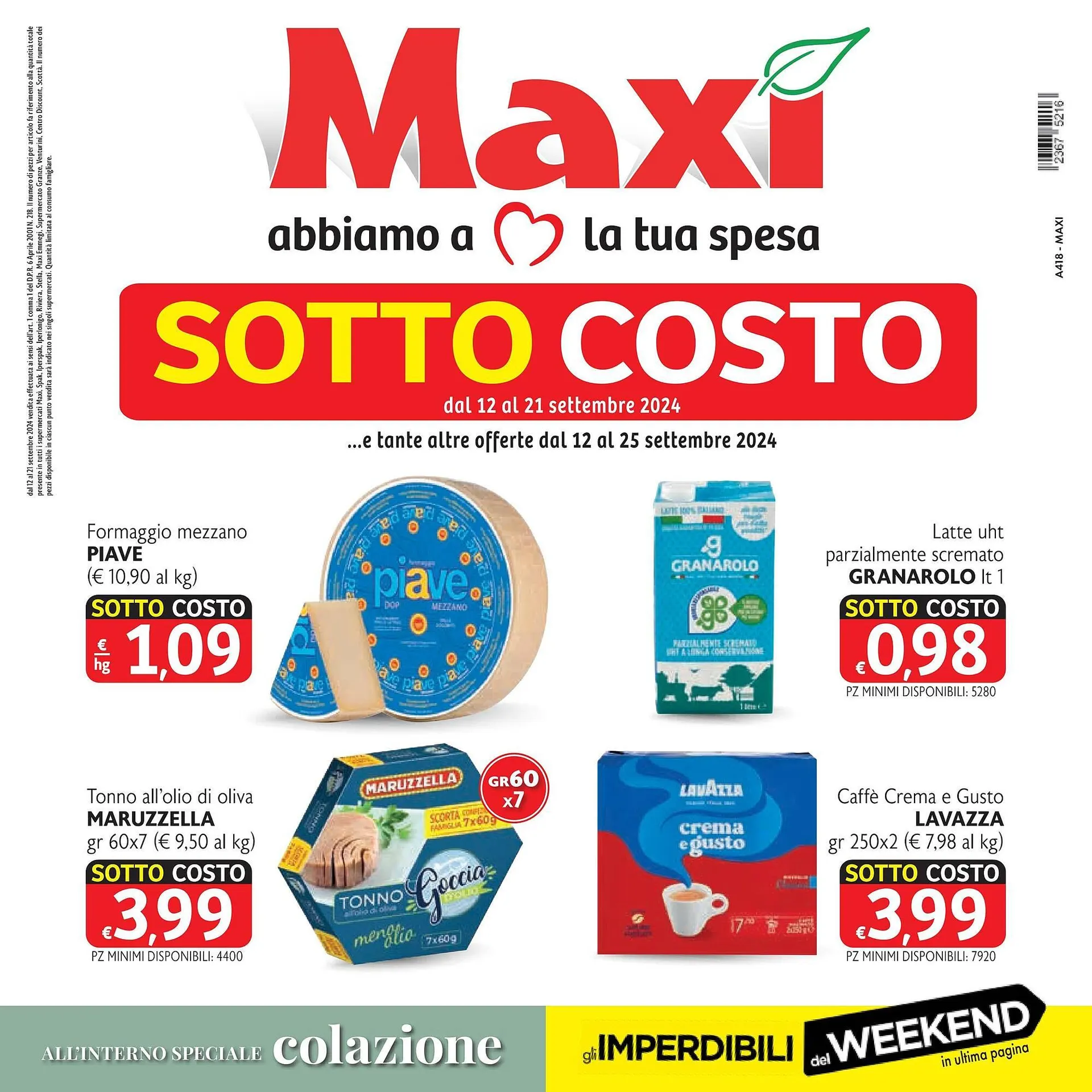 Volantino Maxi Supermercati da 10 settembre a 25 settembre di 2024 - Pagina del volantino 1