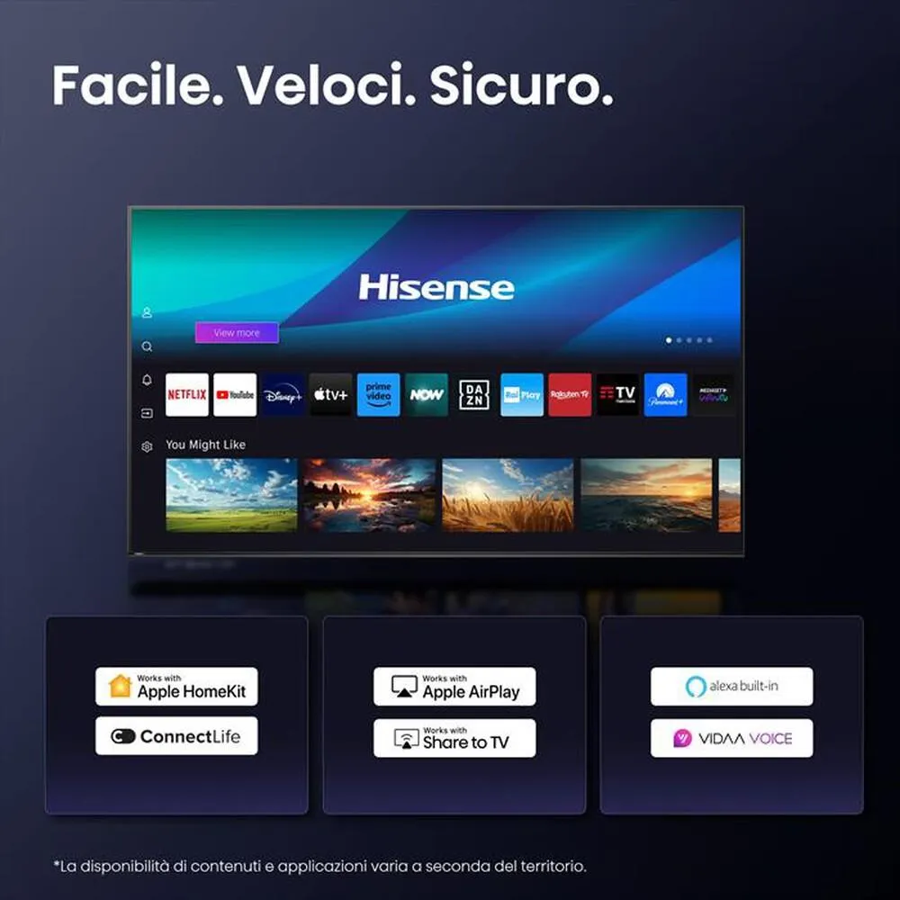 HISENSE - Smart TV 50" 4K Ultra HD 50A69Q-NERO