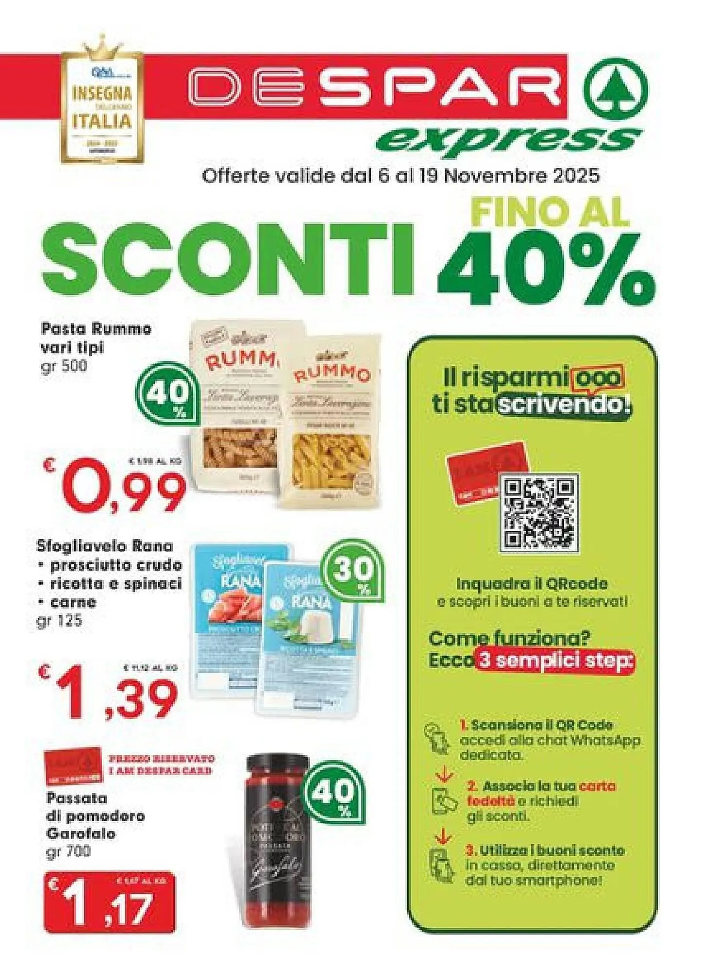 Volantino DeSpar Express da 6 novembre a 19 novembre di 2025 - Pagina del volantino 1