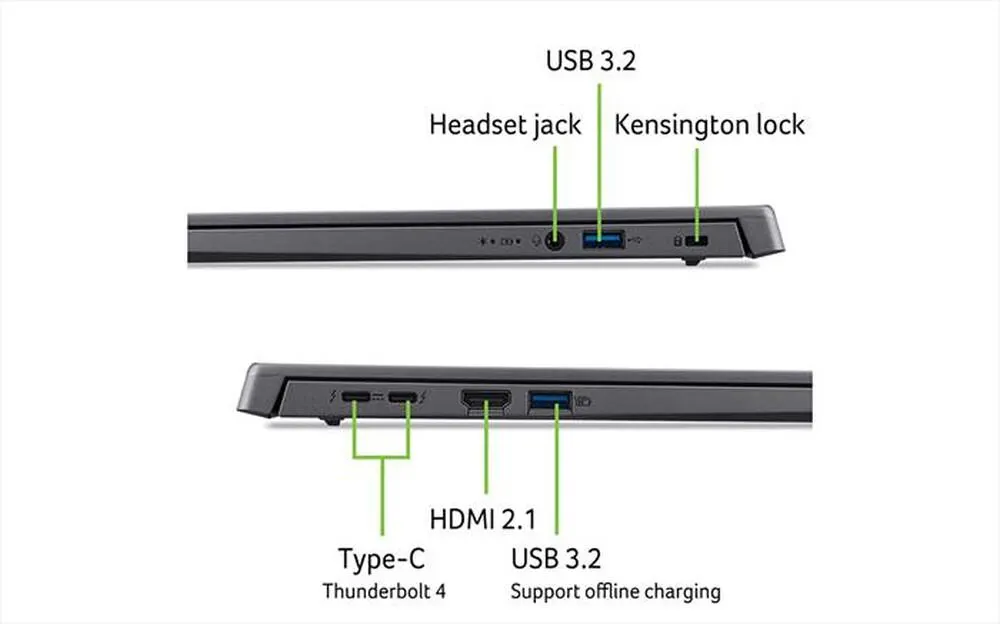 ACER - NOTEBOOK ASPIRE 16 A16-71M-75YJ - 16 POLLICI-Grigio