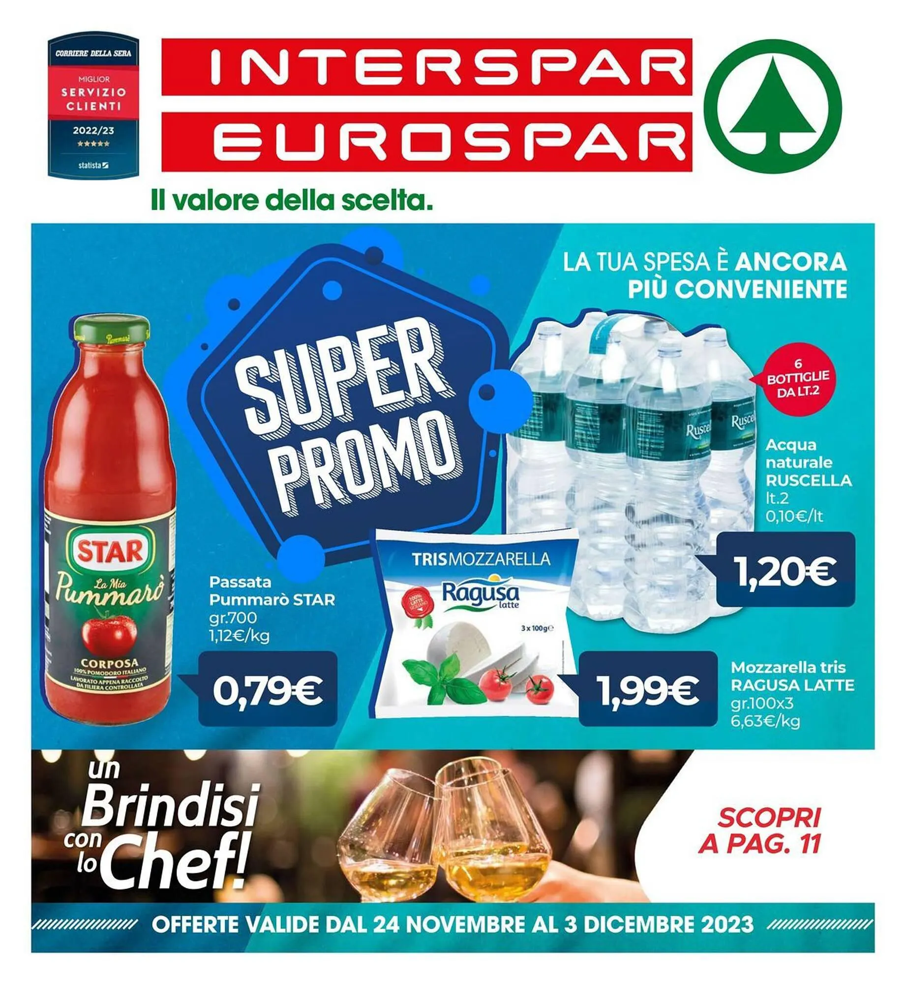 Volantino Eurospar da 24 novembre a 3 dicembre di 2023 - Pagina del volantino 1