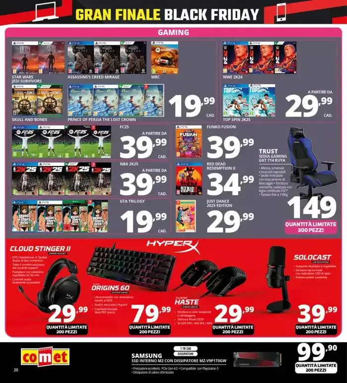 Black Friday Gran Finale da Comet! da 27 novembre a 2 dicembre di 2024 - Pagina del volantino 20