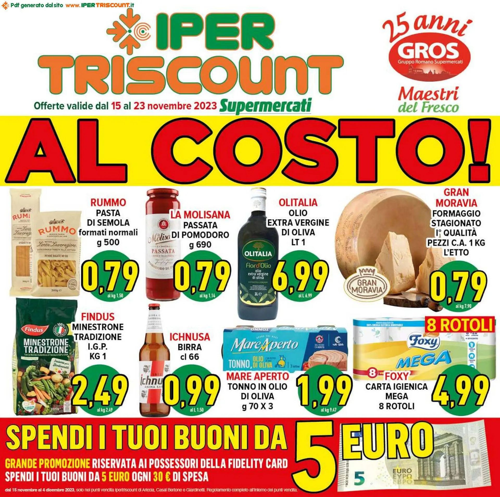 Volantino Iper Triscount da 15 novembre a 23 novembre di 2023 - Pagina del volantino 1
