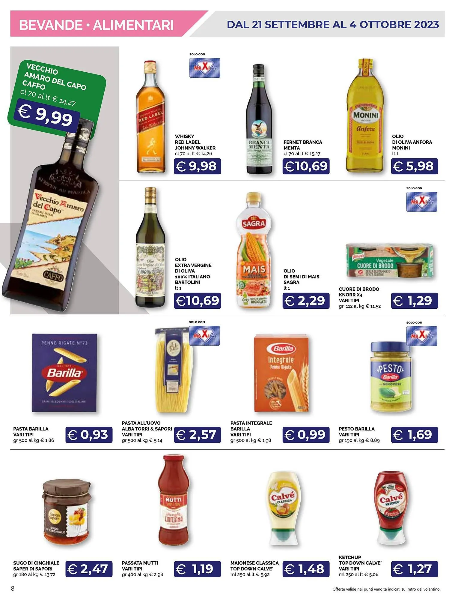 Volantino Maxisconto da 21 settembre a 4 ottobre di 2023 - Pagina del volantino 8