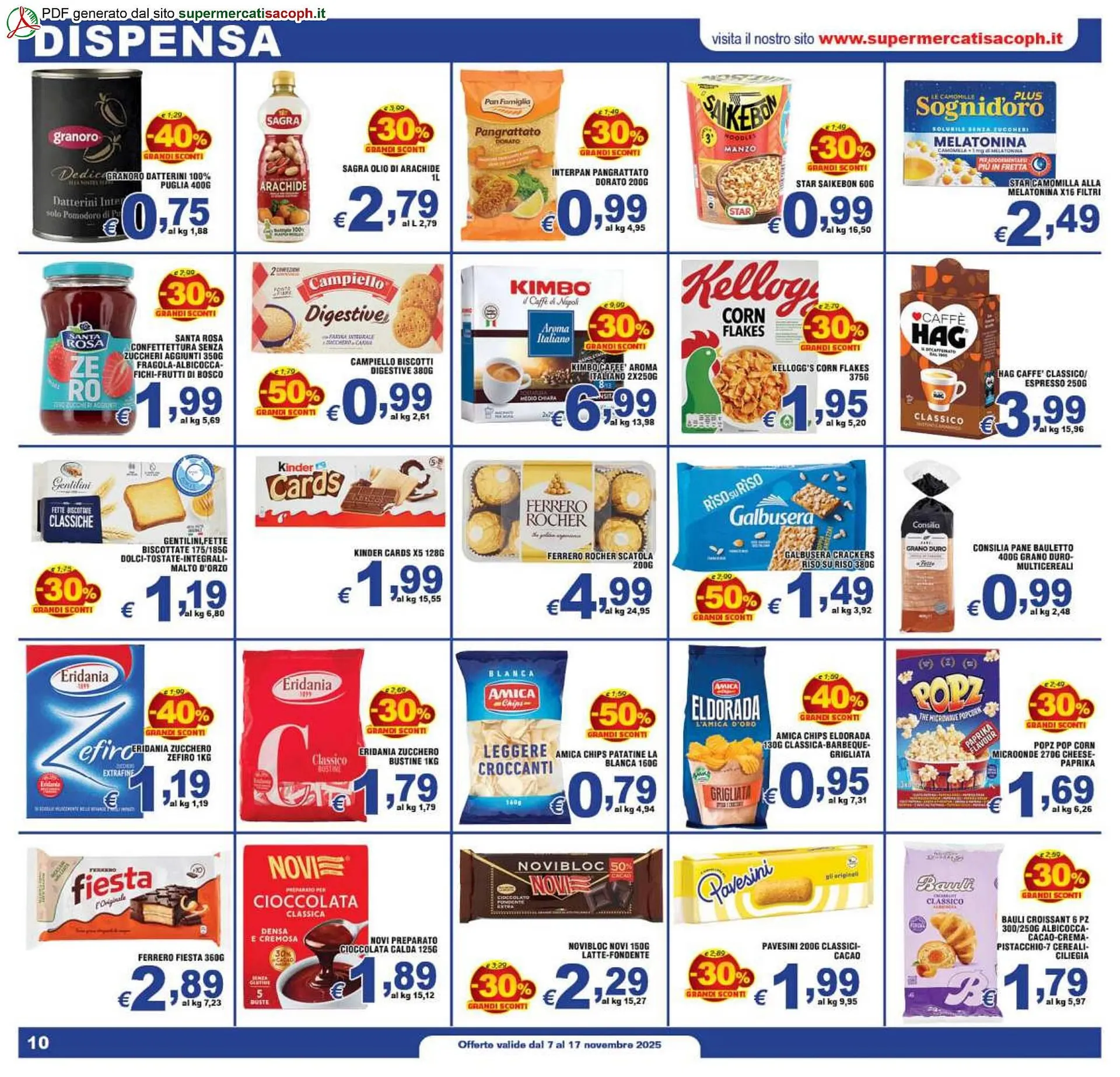 Volantino Sacoph da 7 novembre a 17 novembre di 2025 - Pagina del volantino 10