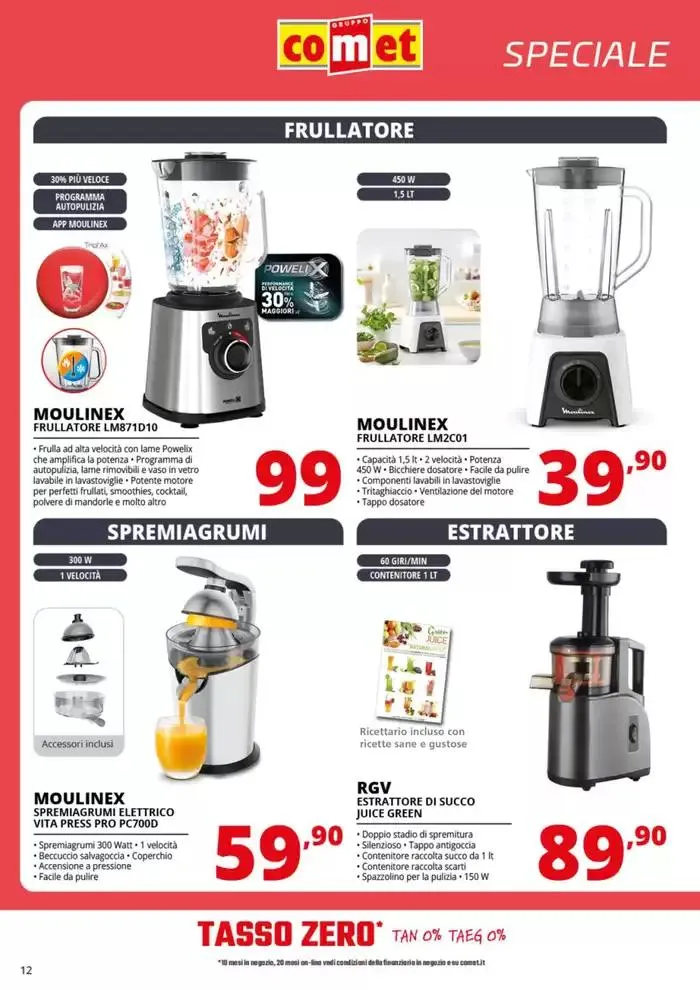 Speciale Piccoli Elettrodomestici da Comet! da 3 aprile a 16 aprile di 2025 - Pagina del volantino 12