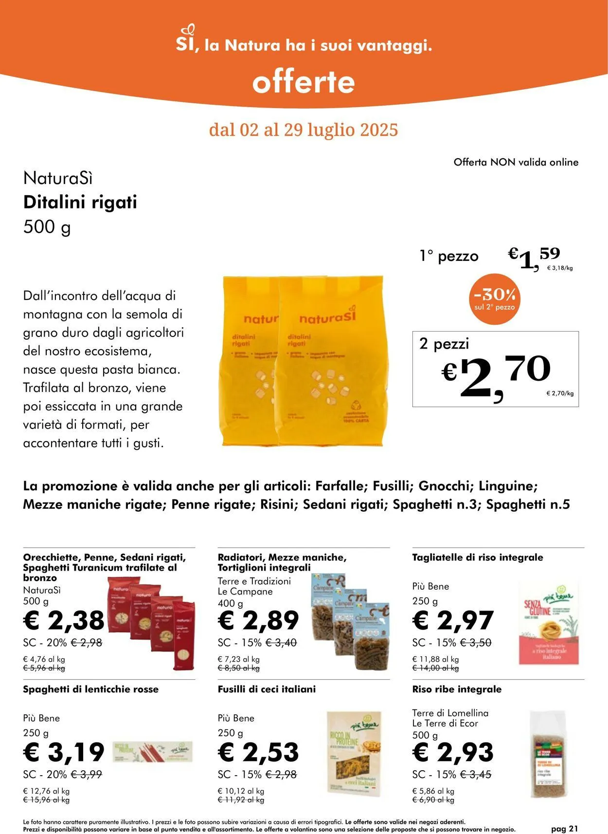 Natura Sì Volantino attuale da 31 luglio a 14 agosto di 2025 - Pagina del volantino 21