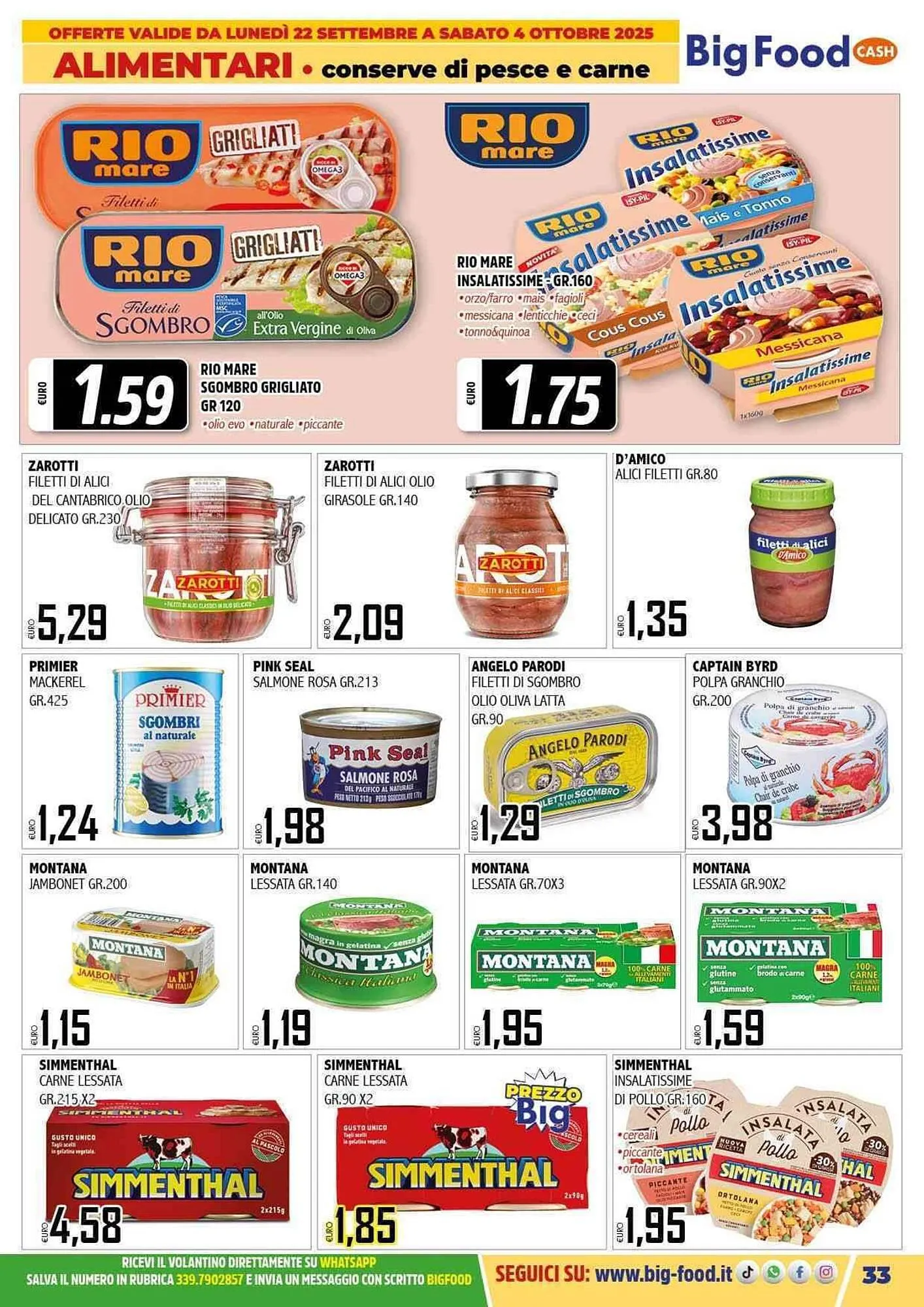 Volantino Big Food da 22 settembre a 4 ottobre di 2025 - Pagina del volantino 33