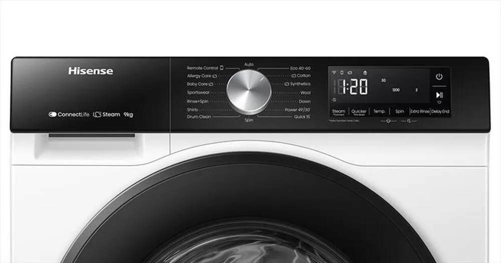 HISENSE - Lavatrice WF3S9043BW1 9Kg Classe A-Bianco/nero