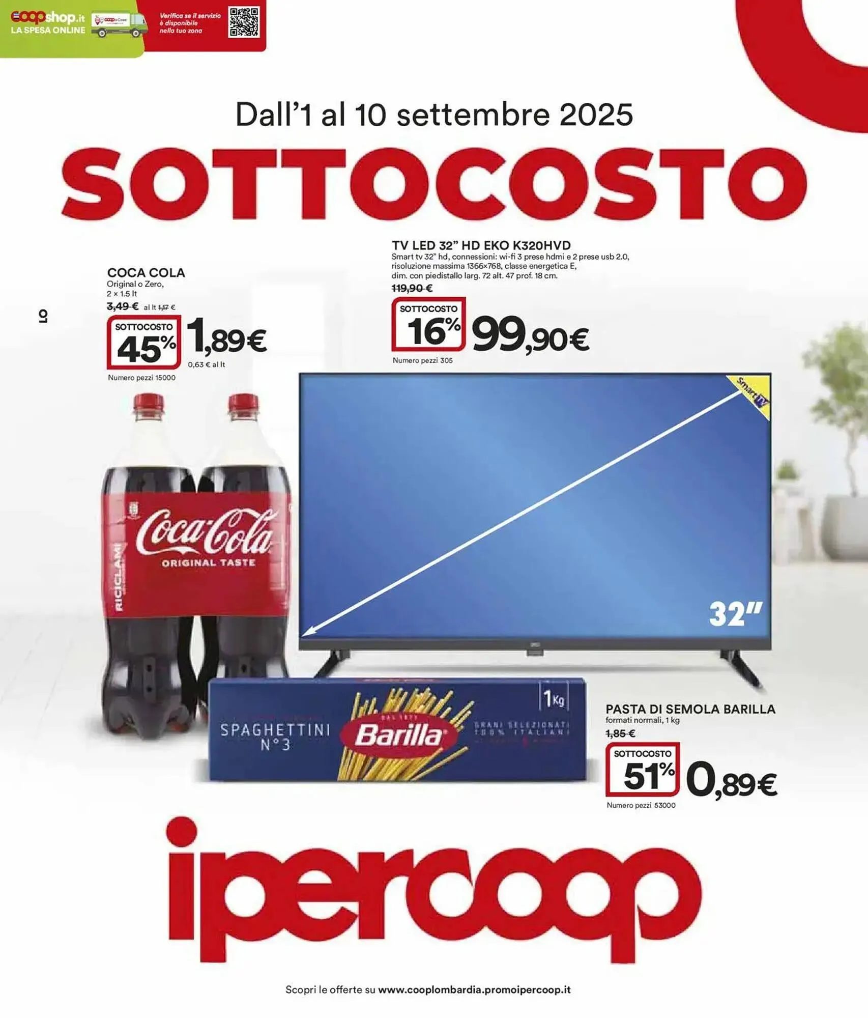 Volantino Ipercoop da 1 settembre a 10 settembre di 2025 - Pagina del volantino 1