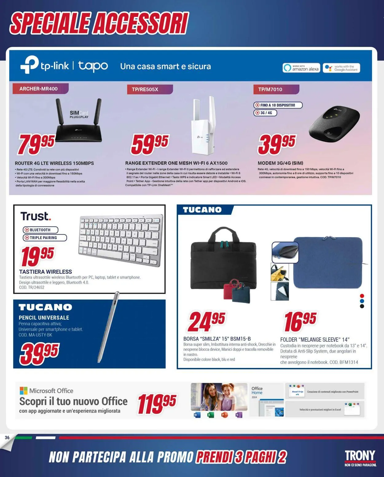 Trony - Palermo Volantino attuale da 3 luglio a 30 luglio di 2025 - Pagina del volantino 36