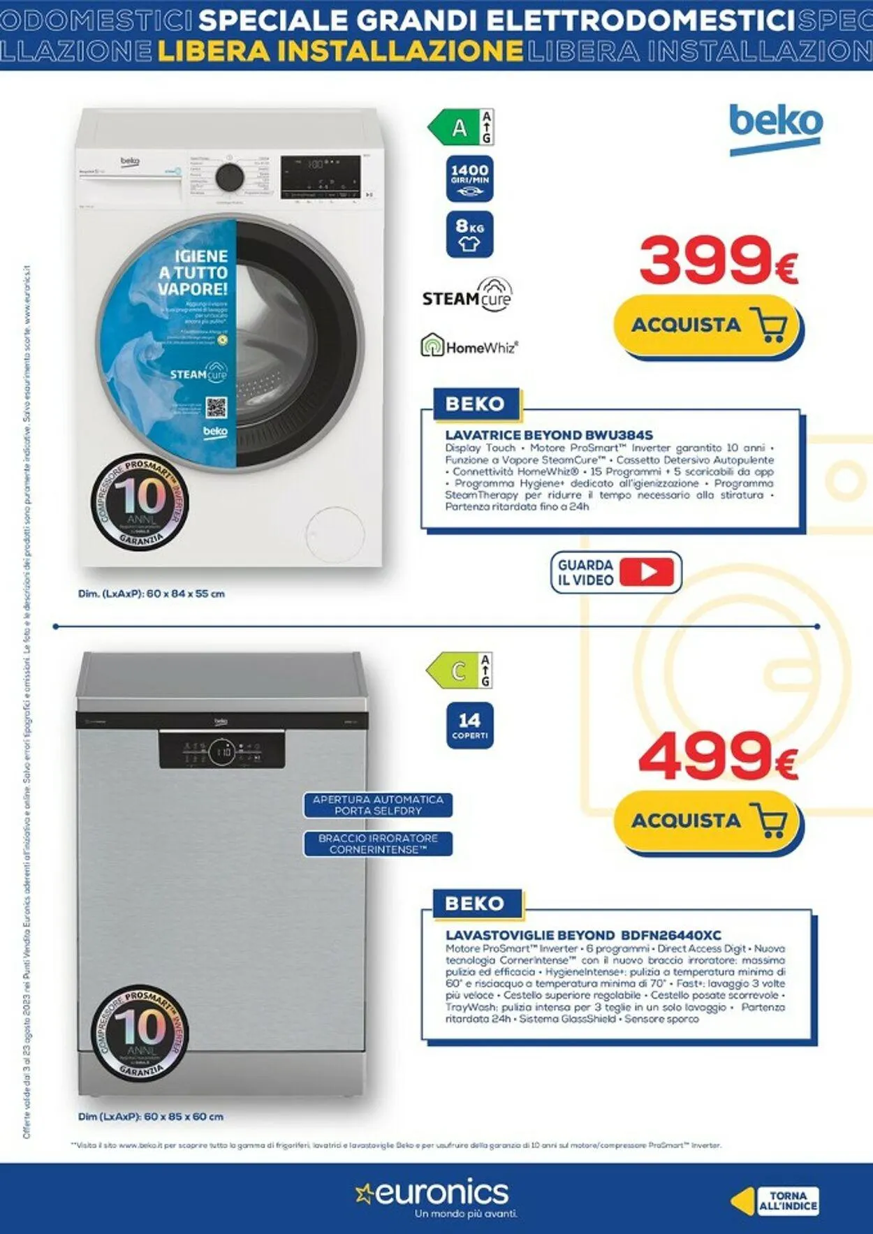 Euronics Volantino attuale da 3 agosto a 23 agosto di 2023 - Pagina del volantino 7