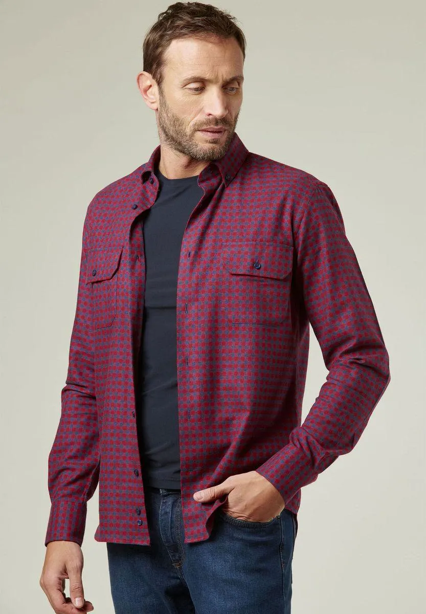 Camicia rosso-blu quadretto vajella BD