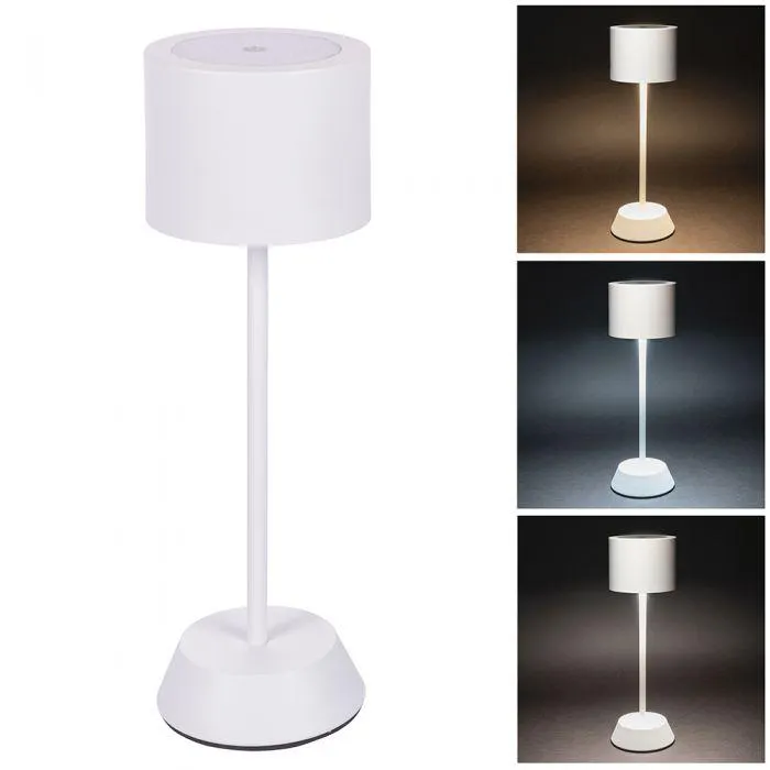 Lampada da tavolo touch avorio ricaricabile, Aladina