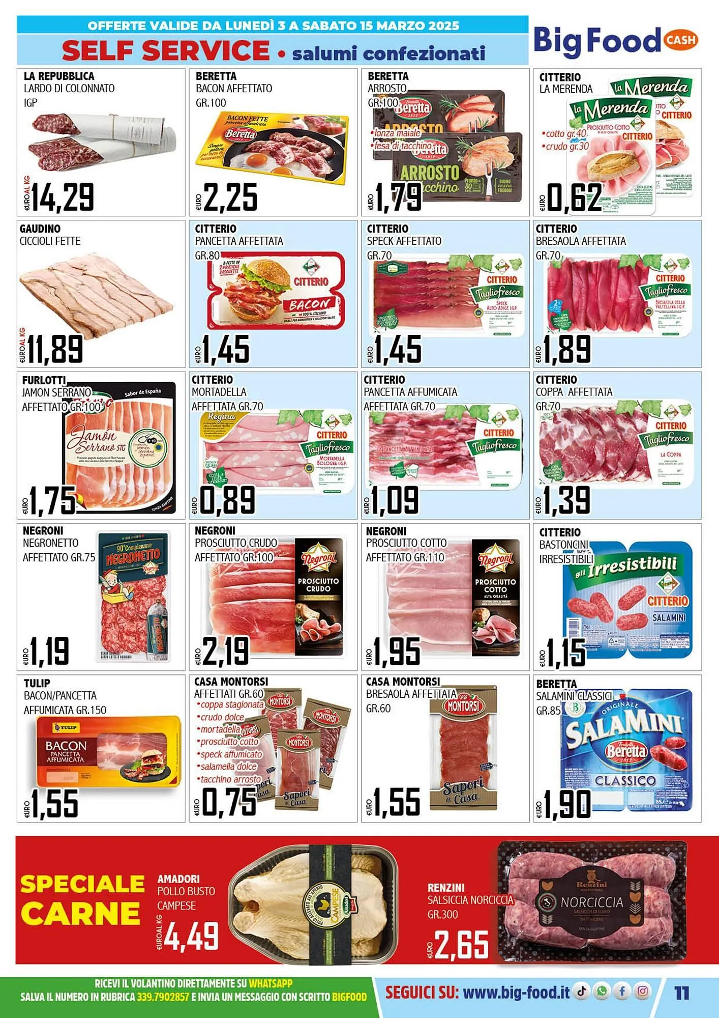 Volantino Big Food da 3 marzo a 15 marzo di 2025 - Pagina del volantino 11