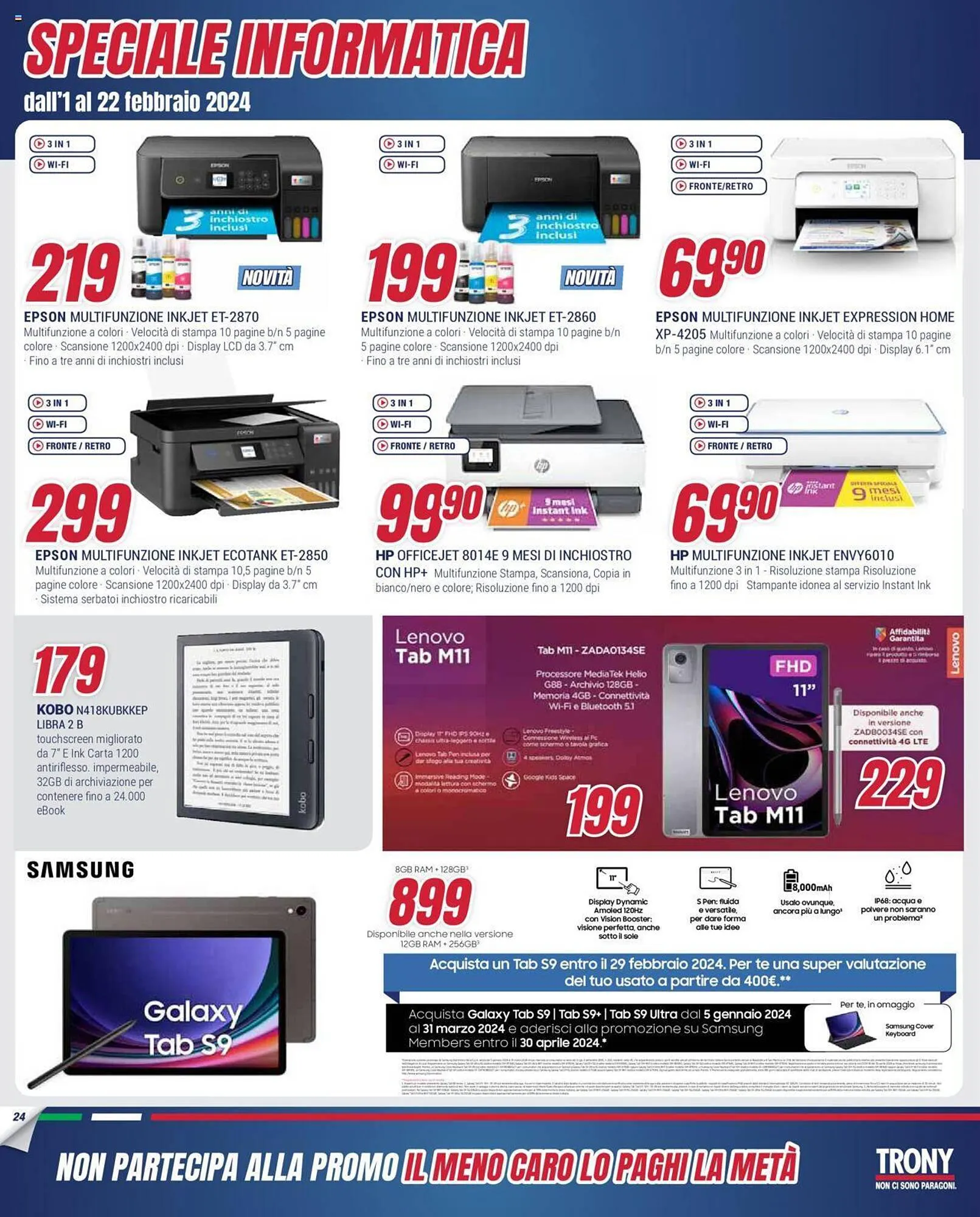 Volantino Trony da 1 febbraio a 22 febbraio di 2024 - Pagina del volantino 24