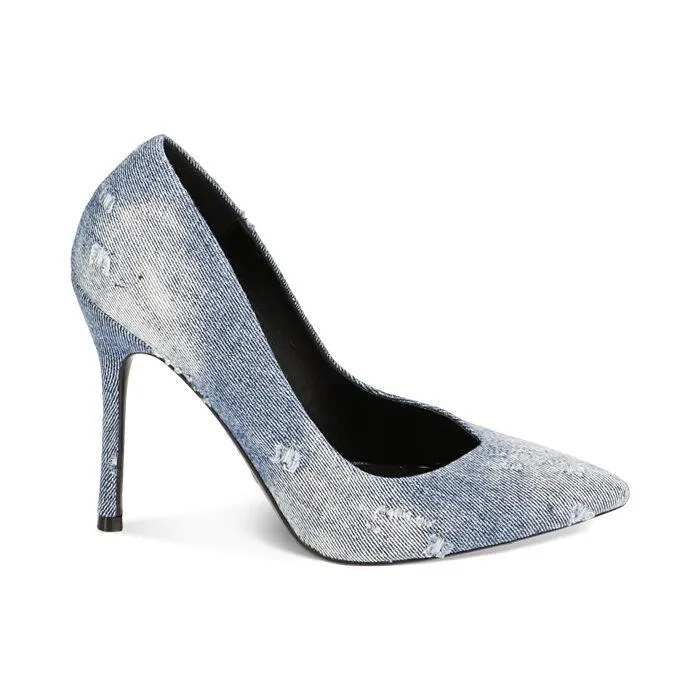 Décolleté jeans, tacco 8,5 cm