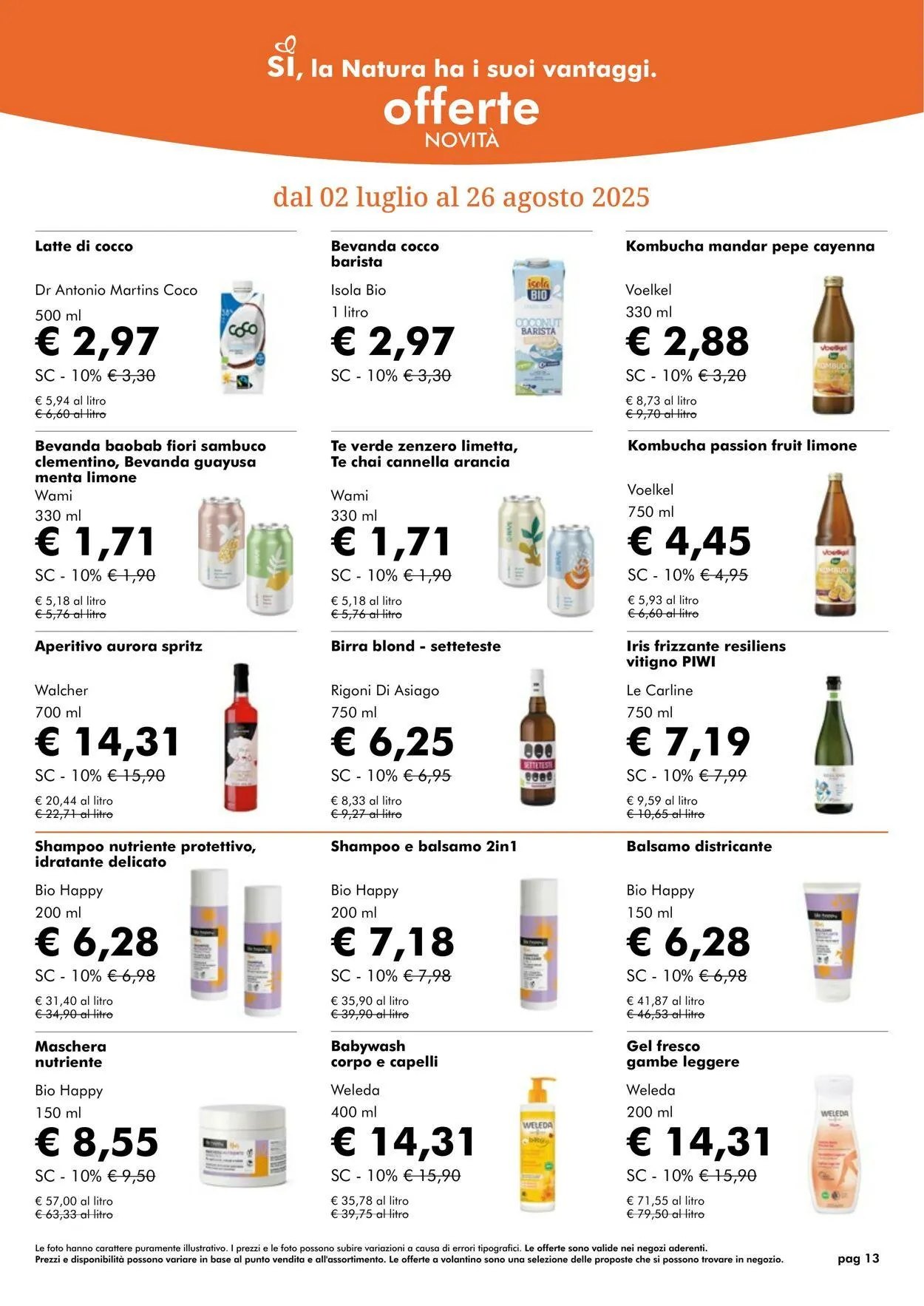 Natura Sì Volantino attuale da 1 luglio a 31 luglio di 2025 - Pagina del volantino 13