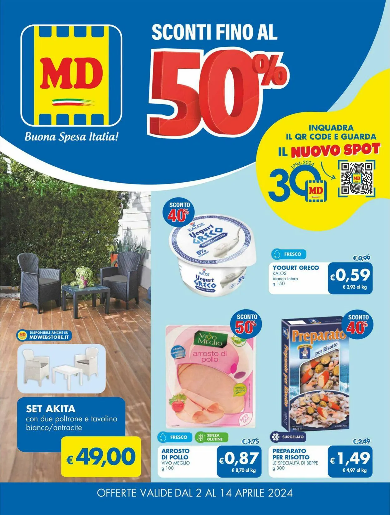 MD Discount Volantino attuale da 2 aprile a 14 aprile di 2024 - Pagina del volantino 1