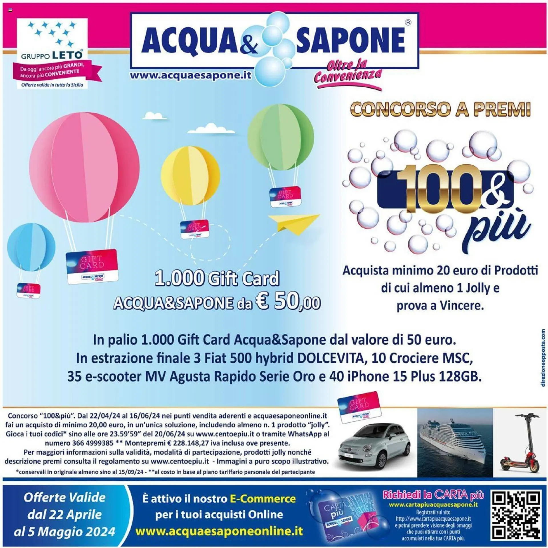 Volantino Acqua & Sapone da 22 aprile a 5 maggio di 2024 - Pagina del volantino 1