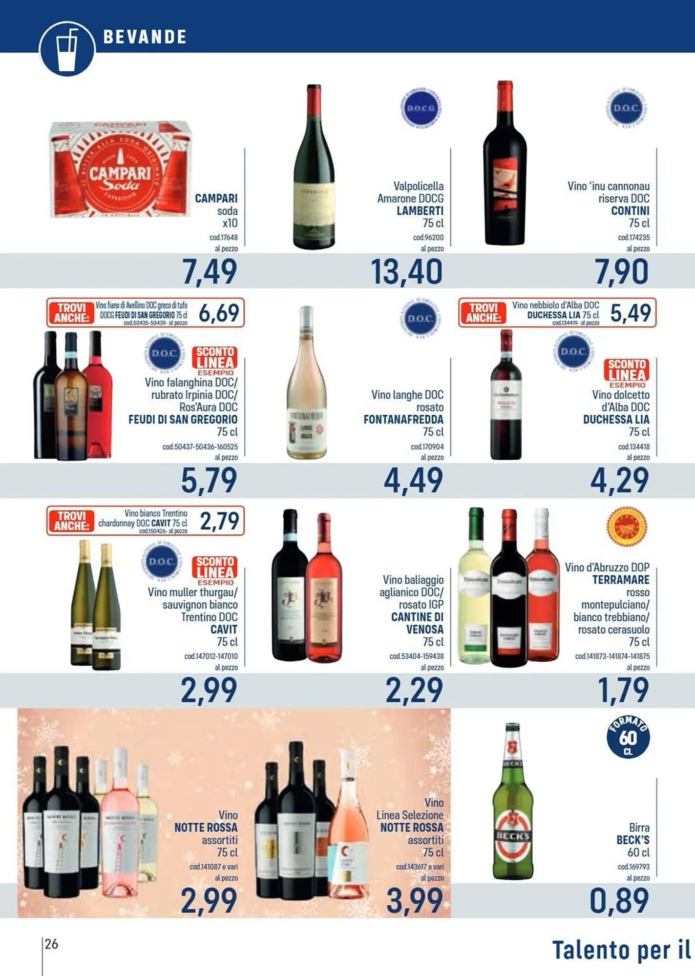 Volantino Talento Professional Store da 22 dicembre a 4 gennaio di 2026 - Pagina del volantino 26