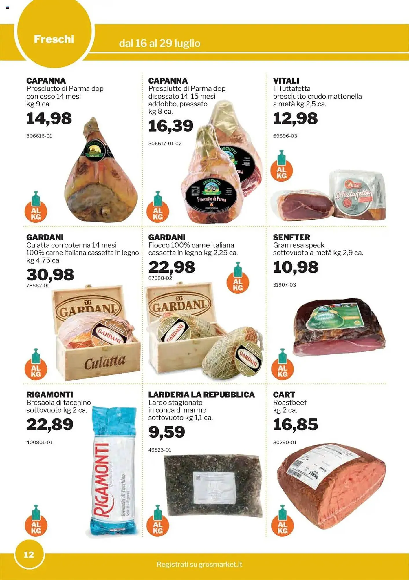 Volantino GrosMarket da 16 luglio a 29 luglio di 2025 - Pagina del volantino 12