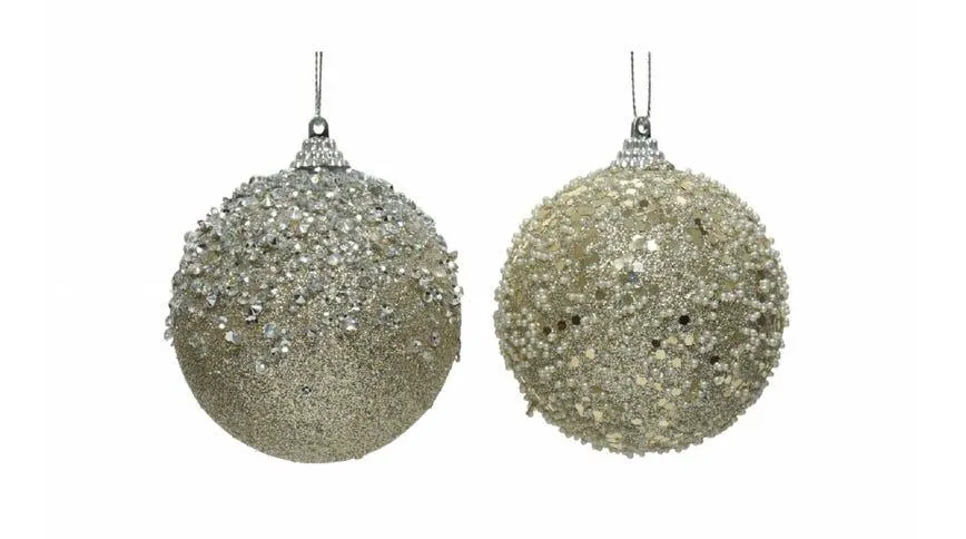 Glitter Champagne sfera natalizia Ø8 cm