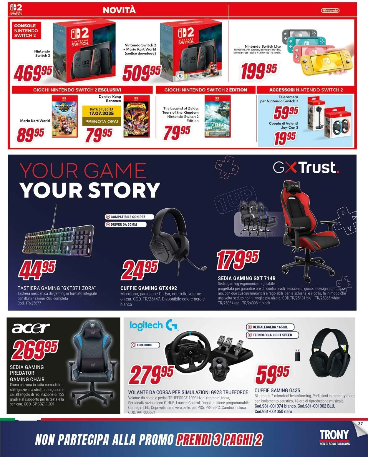 Trony - Palermo Volantino attuale da 3 luglio a 30 luglio di 2025 - Pagina del volantino 37