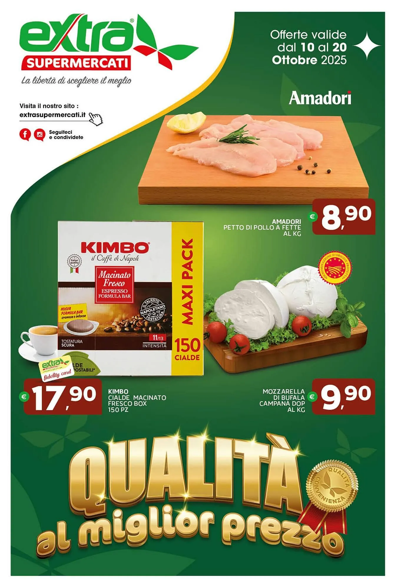 Volantino Extra Supermercati da 10 ottobre a 20 ottobre di 2025 - Pagina del volantino 1