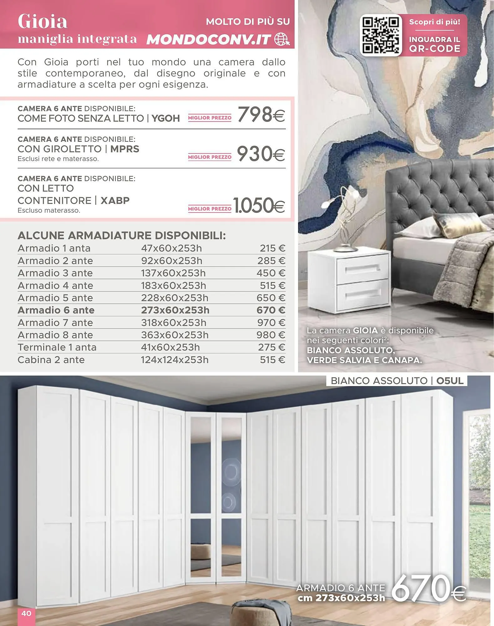 Volantino Mondo Convenienza da 1 aprile a 1 settembre di 2024 - Pagina del volantino 40