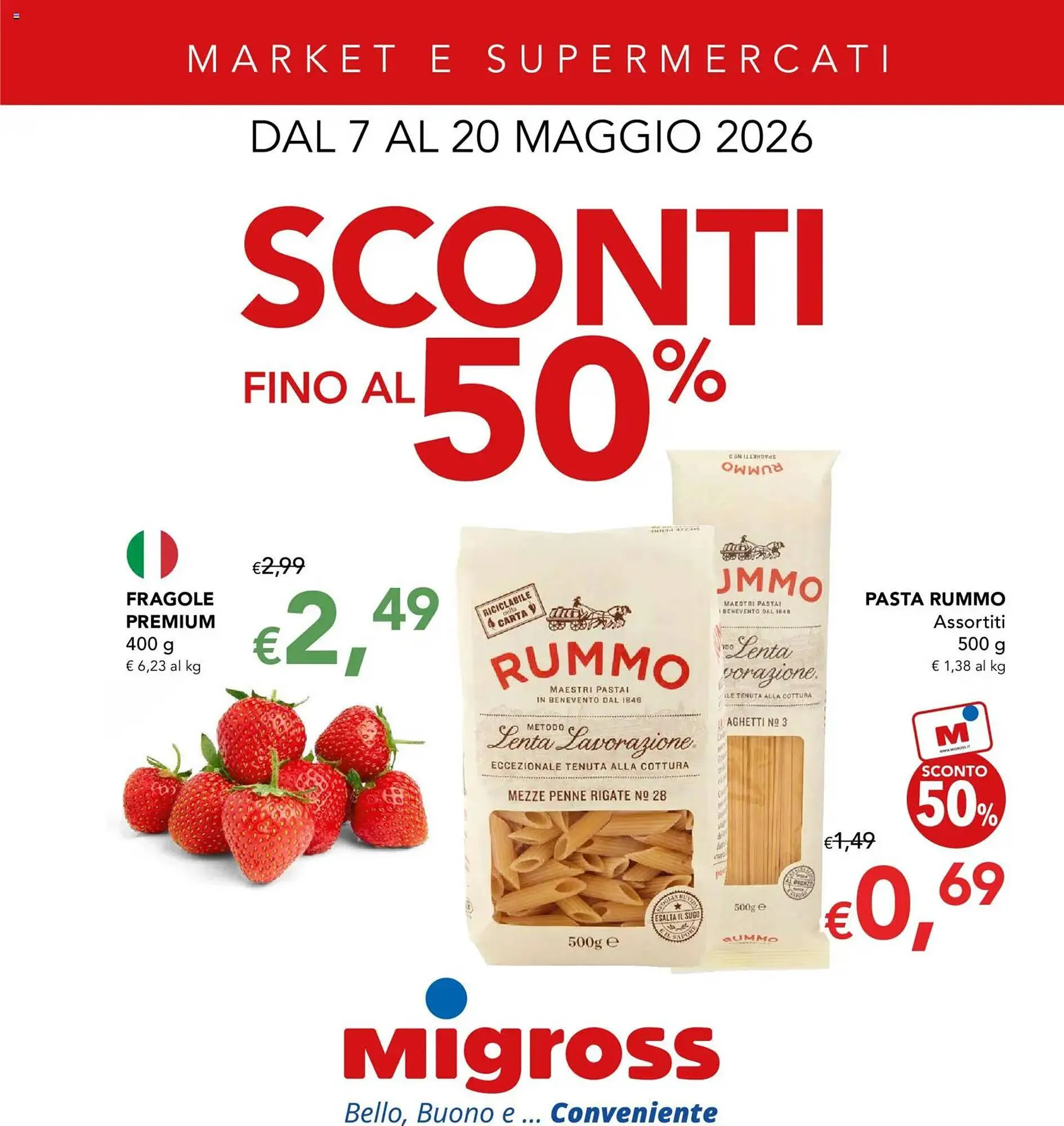 Volantino Migross Supermercati e Market da 7 maggio a 20 maggio di 2026 - Pagina del volantino 1
