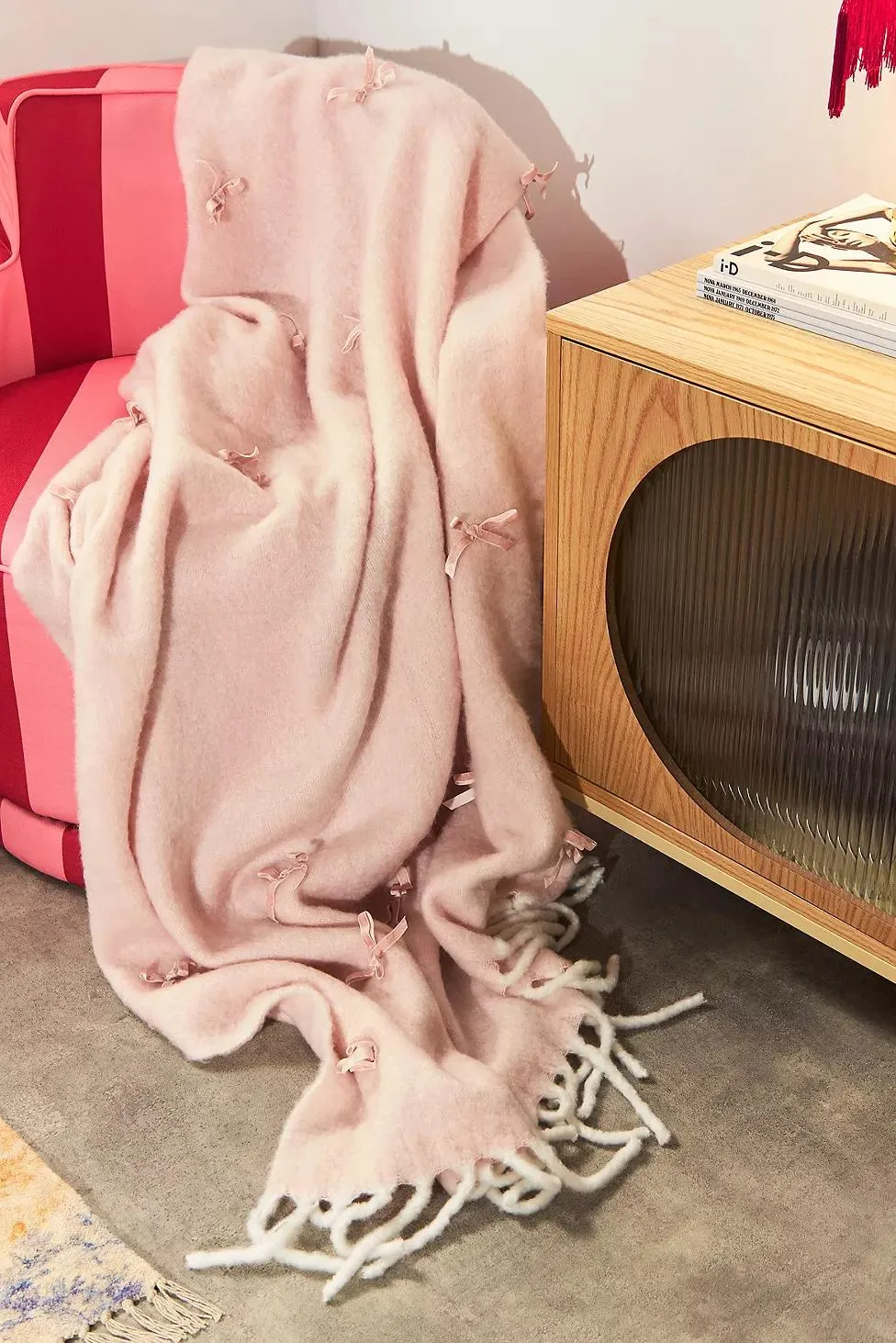 Coperta in Velluto con Fiocco Accogliente