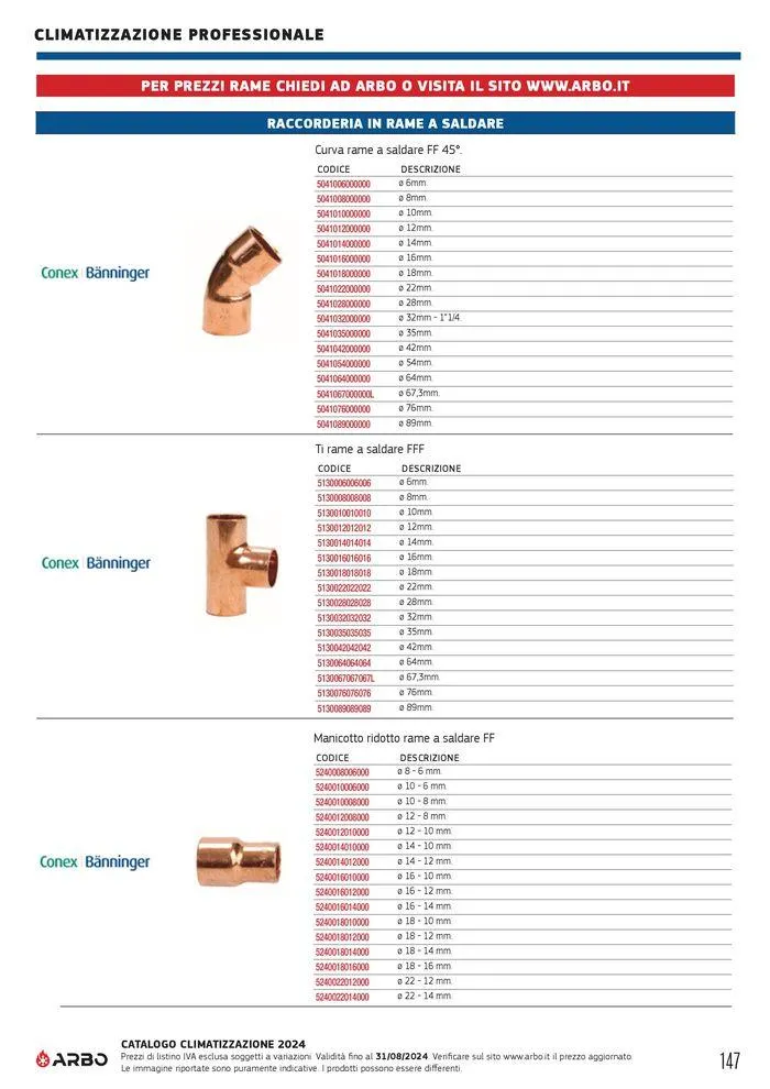 Catalogo climatizzazione 2024 da 17 maggio a 31 dicembre di 2024 - Pagina del volantino 147