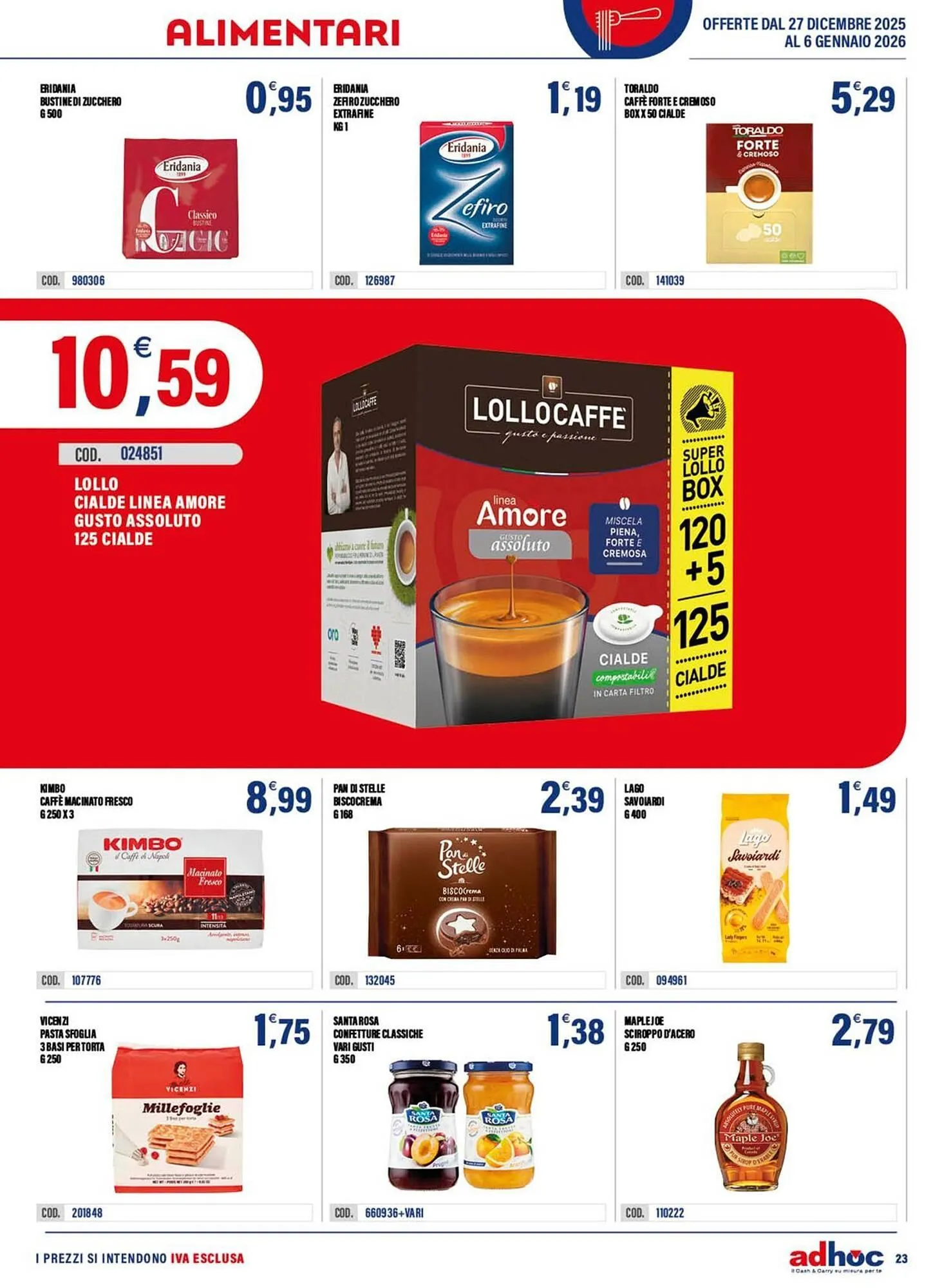 Volantino Adhoc da 29 dicembre a 6 gennaio di 2026 - Pagina del volantino 23
