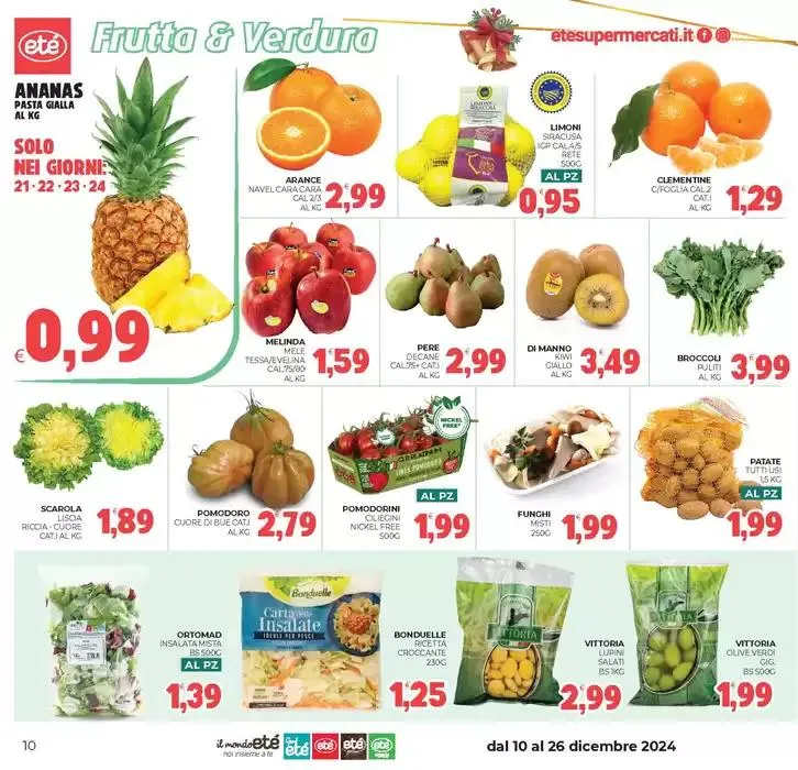 Qualita a prezzo bloccato da 10 dicembre a 26 dicembre di 2024 - Pagina del volantino 10