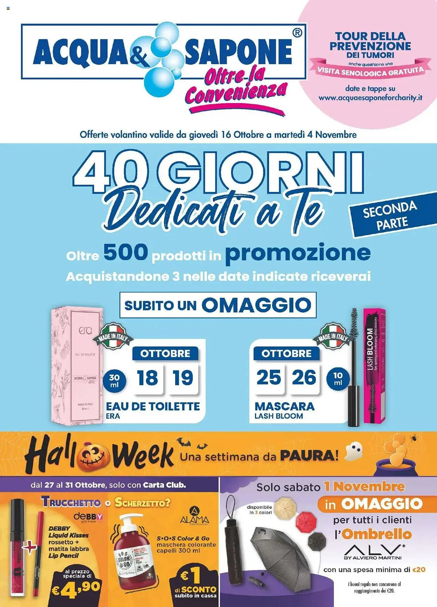 Volantino Acqua & Sapone da 16 ottobre a 4 novembre di 2025 - Pagina del volantino 1