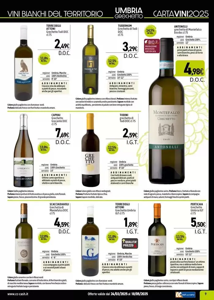 CARTA VINI da 7 aprile a 18 maggio di 2025 - Pagina del volantino 9