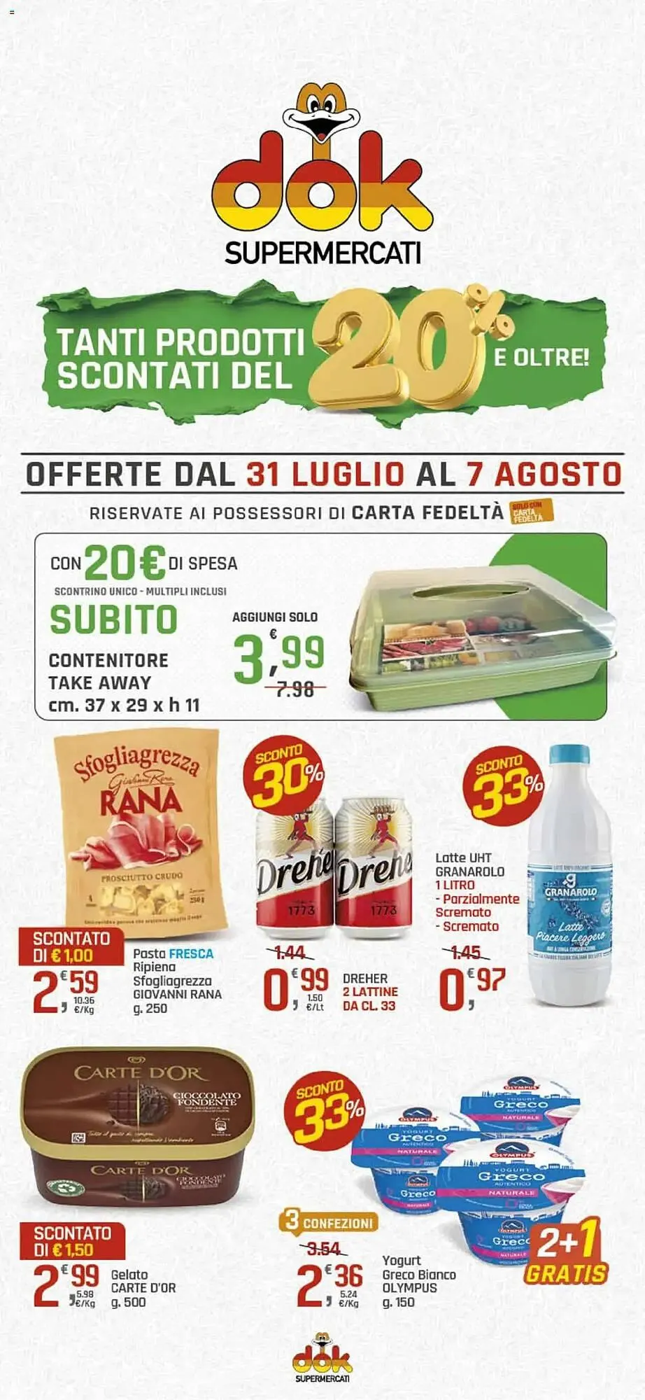 Volantino Supermercati Dok da 31 luglio a 7 agosto di 2025 - Pagina del volantino 1