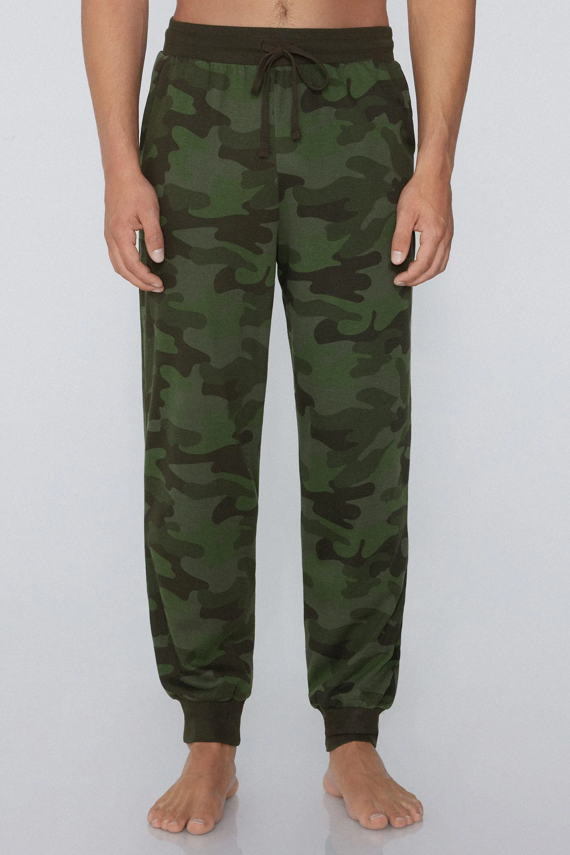 Jogger in Cotone Pesante Tasche Stampato