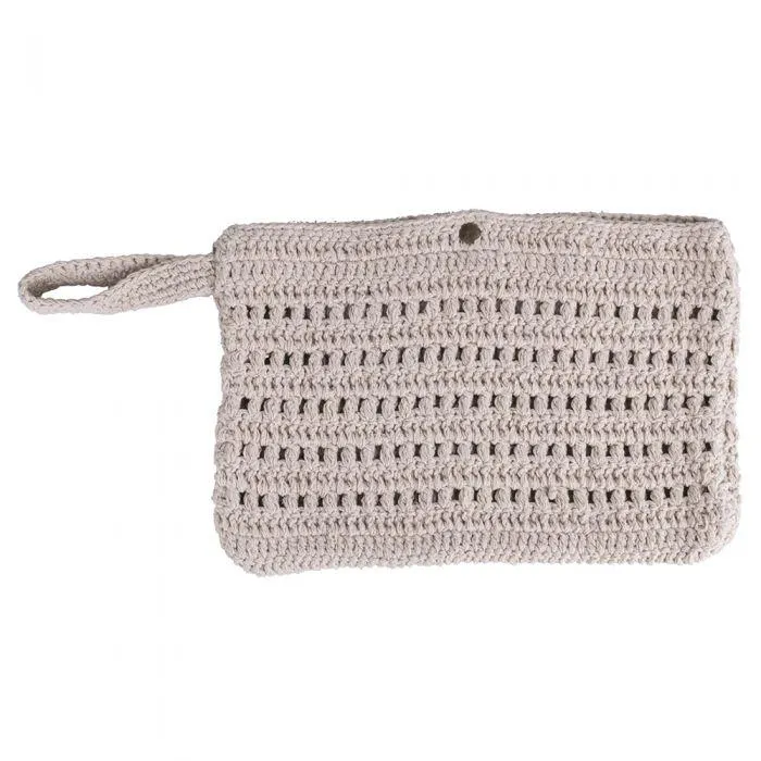 Pochette uncinetto beige, Crochet